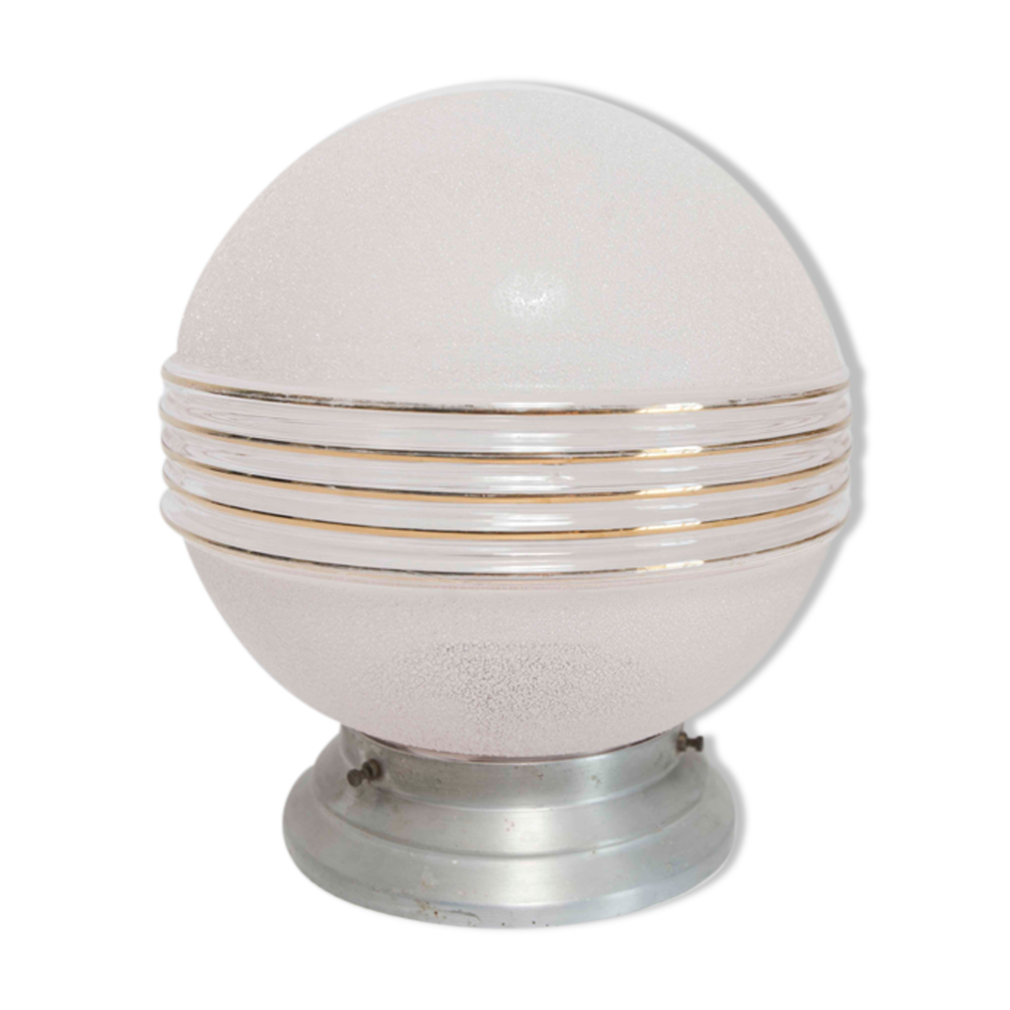 1950 ball ceiling light with golden grooves d19cm