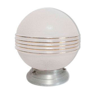 1950 ball ceiling light with golden grooves d19cm