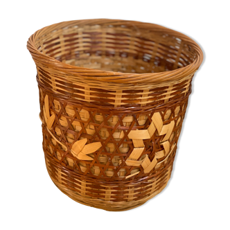 Cache-pot rotin