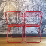 2 folding Talin mesh chairs