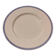 Limoges porcelain plate with a blue speckled rim.