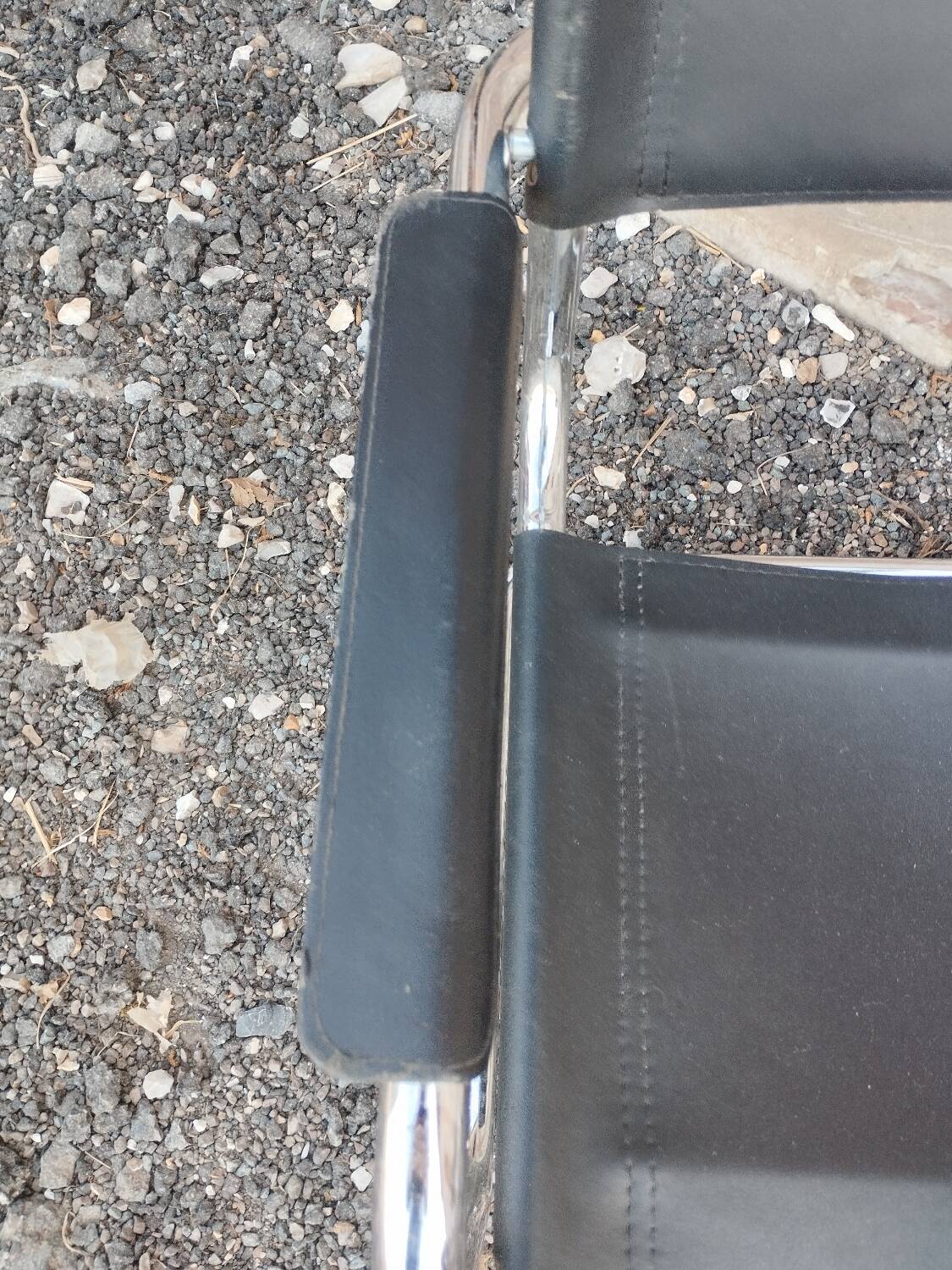 Beautiful pair of vintage chairs in the Marcel Breuer style.