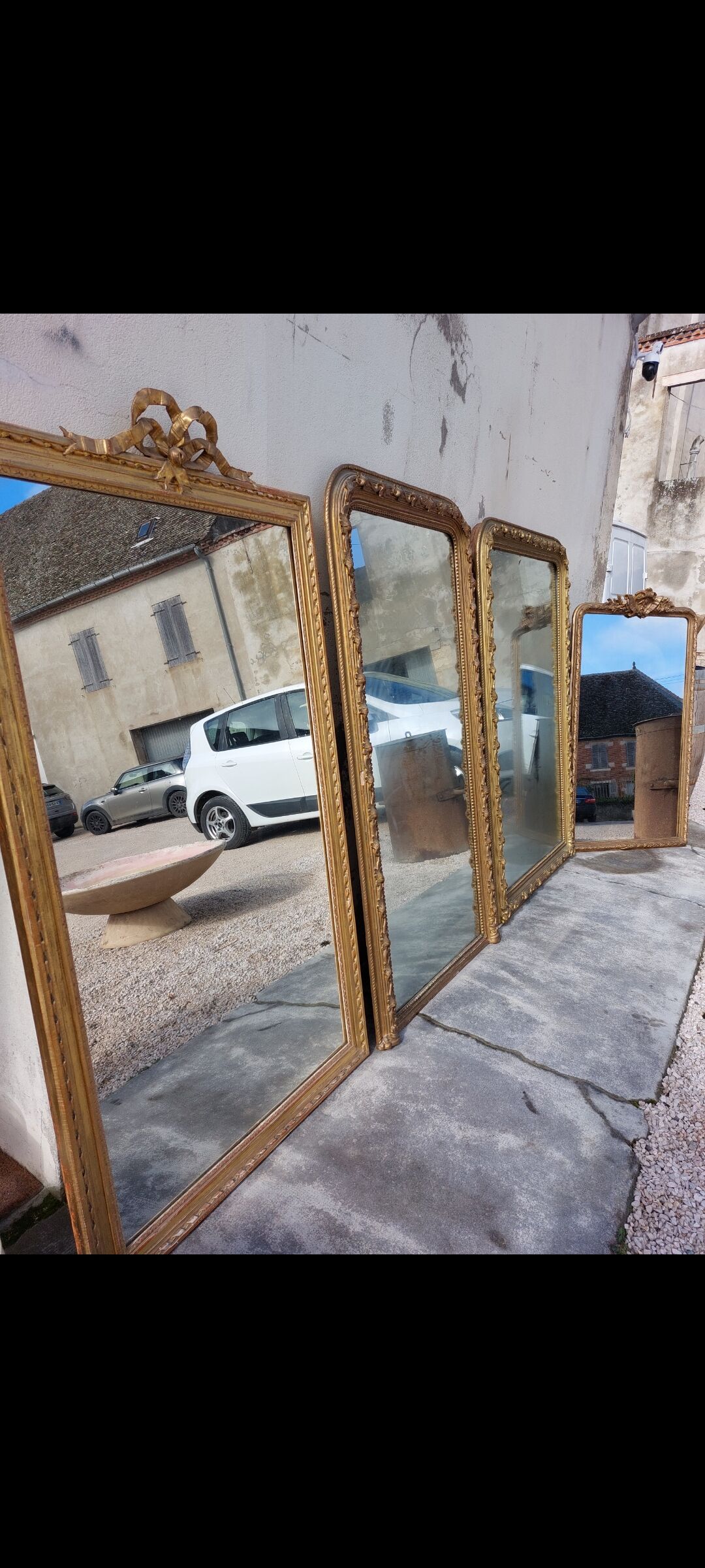 Louis XV mirror in gilded wood 19th century -1m63