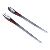 Salad cutlery AJ designed by Arne Jacobsen in 1957, Georg Jensen.