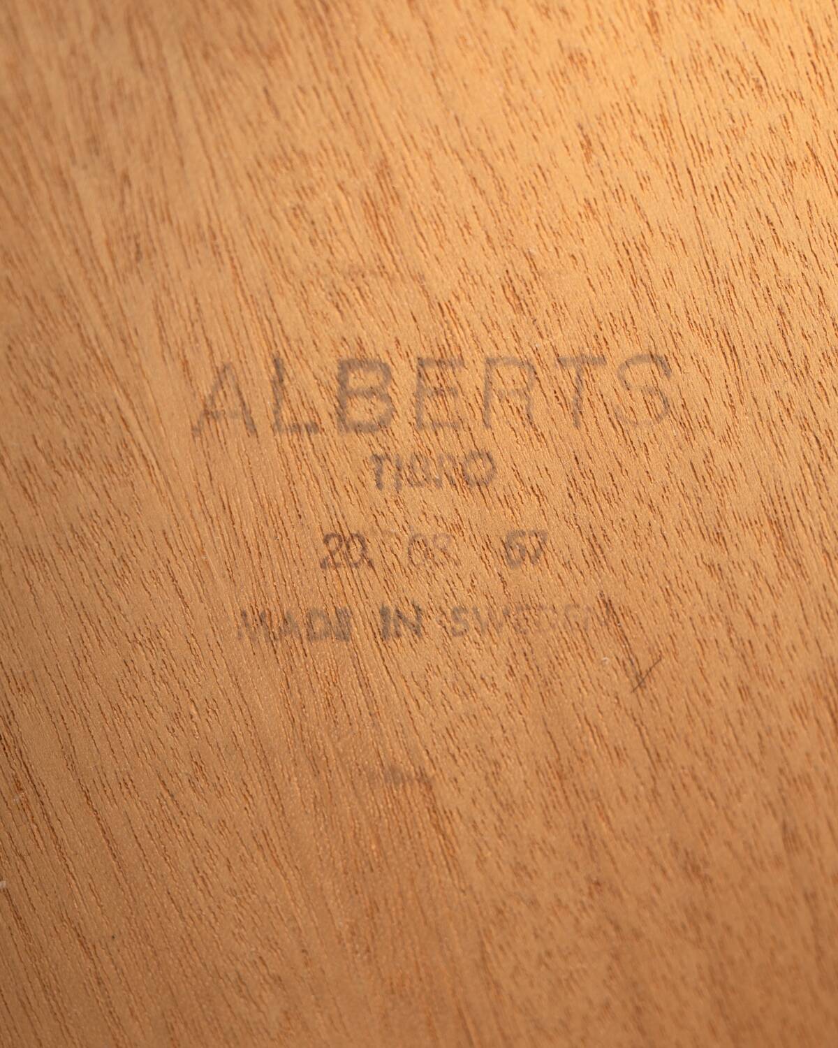 Teak side table produced by Alberts, 1967