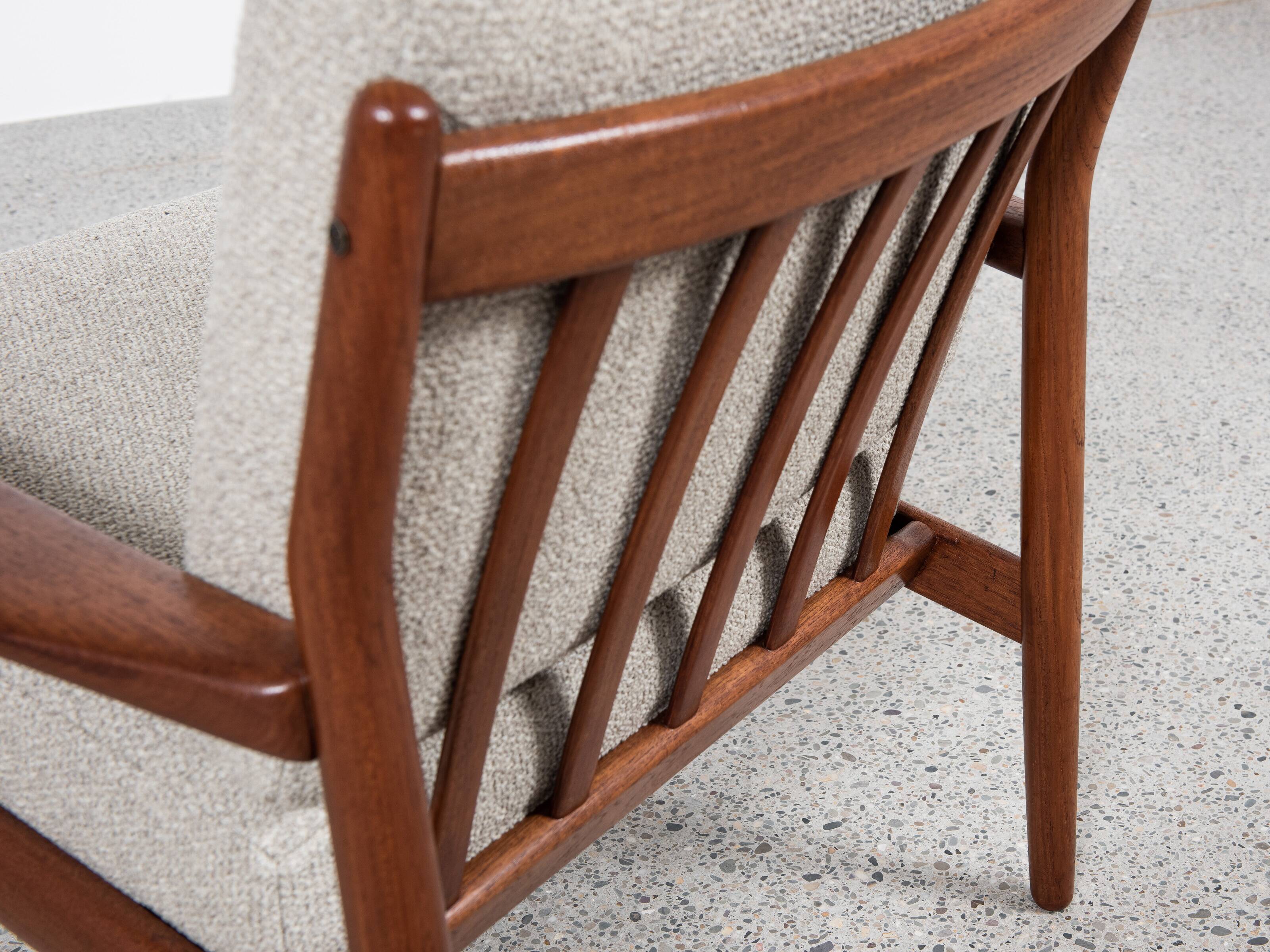 Midcentury Danish easy chair in teak by Svend Aage Eriksen for Glostrup 196