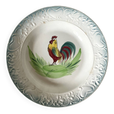 Plat creux St amand décor  coq