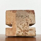 Klaus Lehmann, Cubist art sculpture in postmodern German brutalist ceramic Studio Pottery no. 337 81, 1981