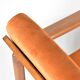 Original scandinavian armchair, restored, 1960s, russet, velvet