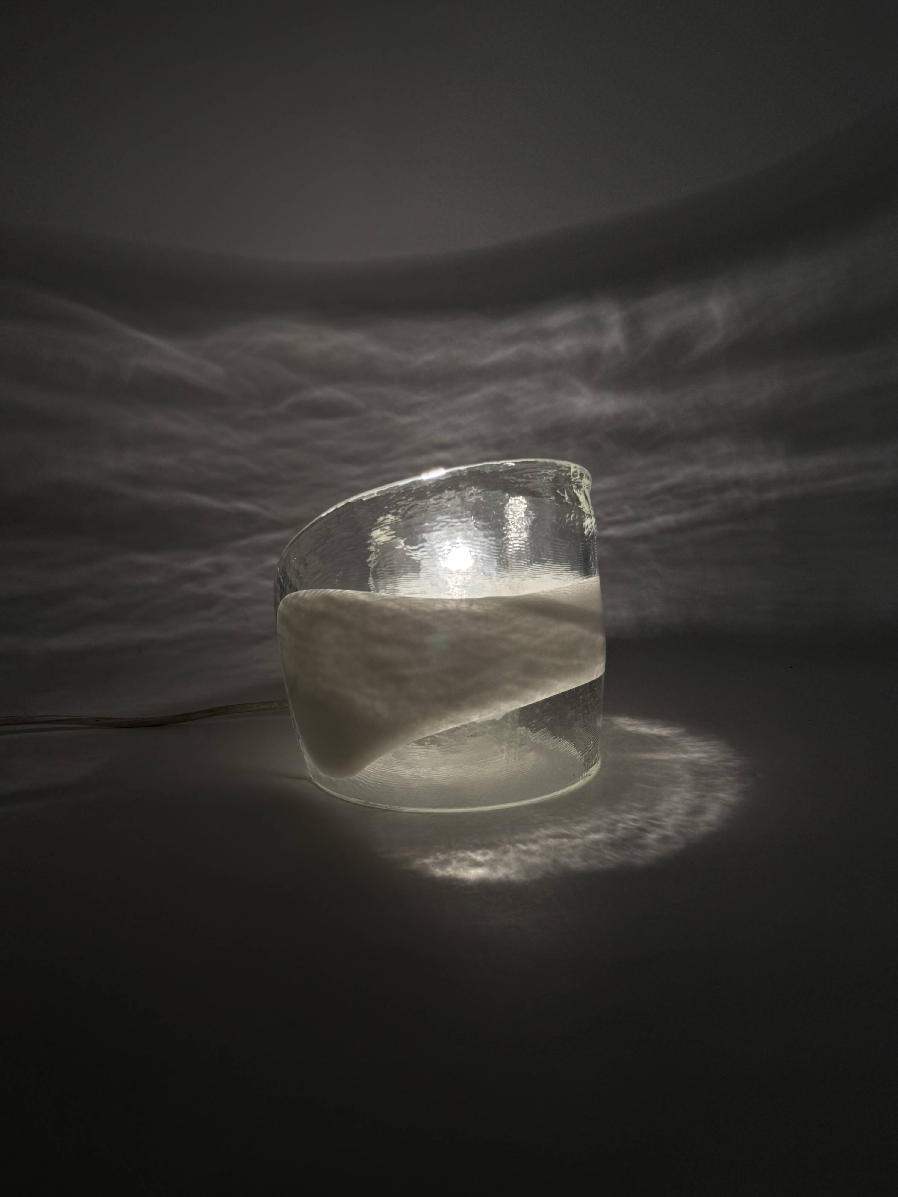 Murano blown glass sculptural table lamp, La Murrina Italy 1970s