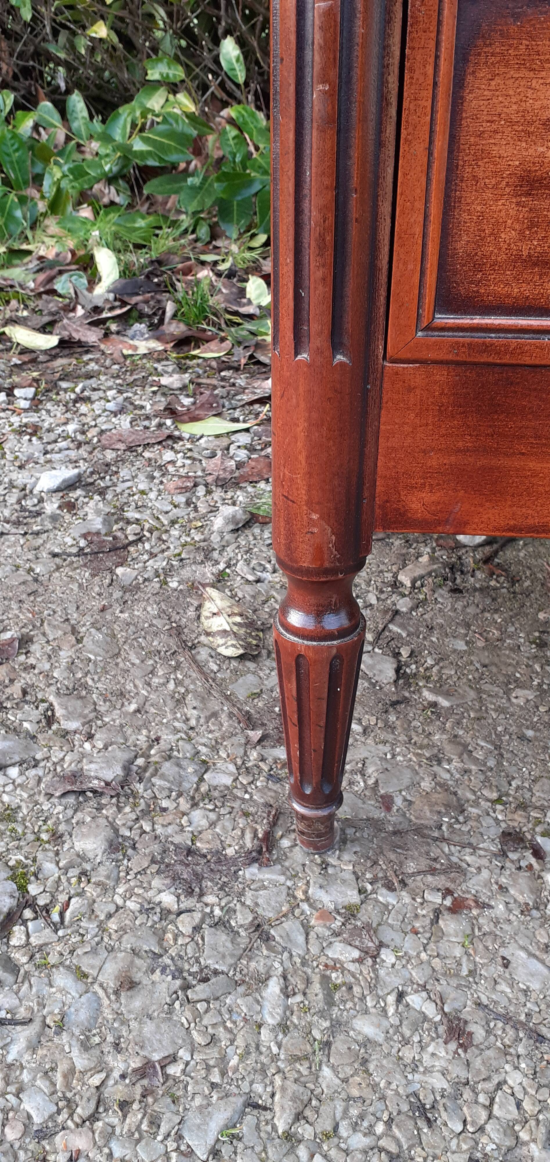 Chest of drawers 3 drawers louis XVl style wood and bronze