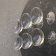 6 coupes à champagne en verre transparent vintage