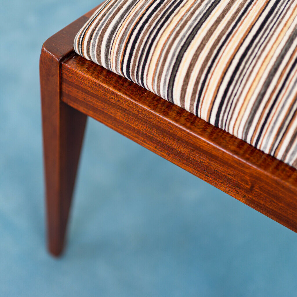 Modern vintage 1950s vintage corduroy mahogany chair