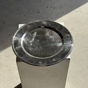 Round vintage silver-plated tray D30 H2
