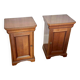 Pair of vintage bedside tables in cherry wood
