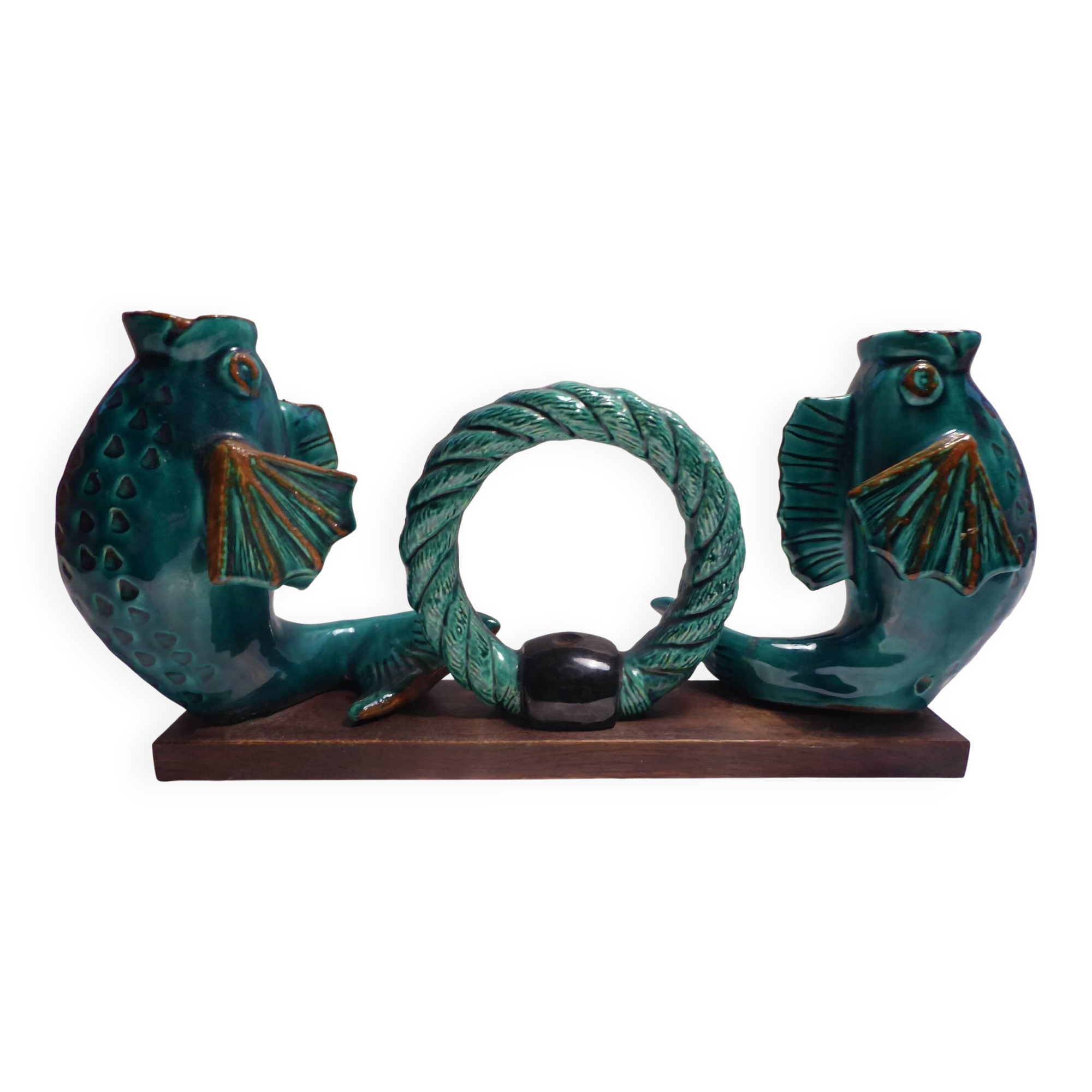 Double ceramic candle holder