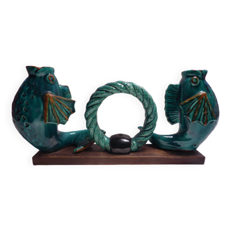 Double ceramic candle holder