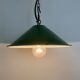 Industrial British Green Enamel Factory Pendant Lamp, 1950s