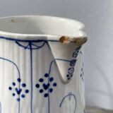 Service à thé ancien Digoin Sarreguemines bleu et blanc