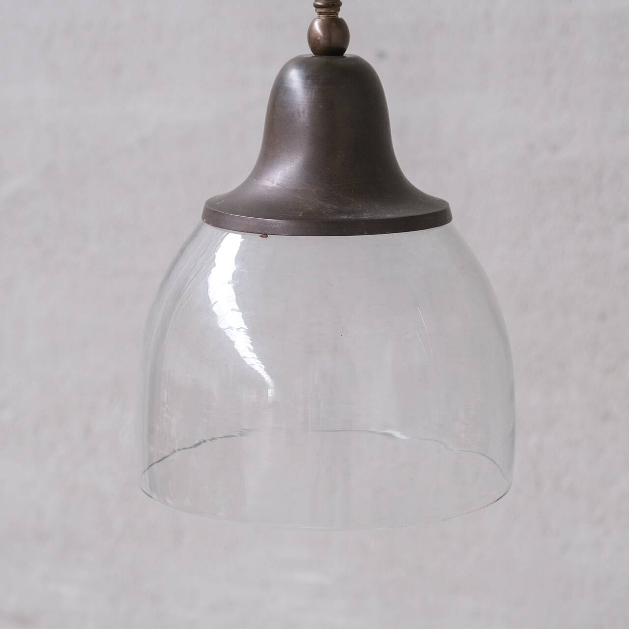 Clear Bell Shaped Antique Pendant Light