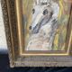 Horse painting with its 19th century frame