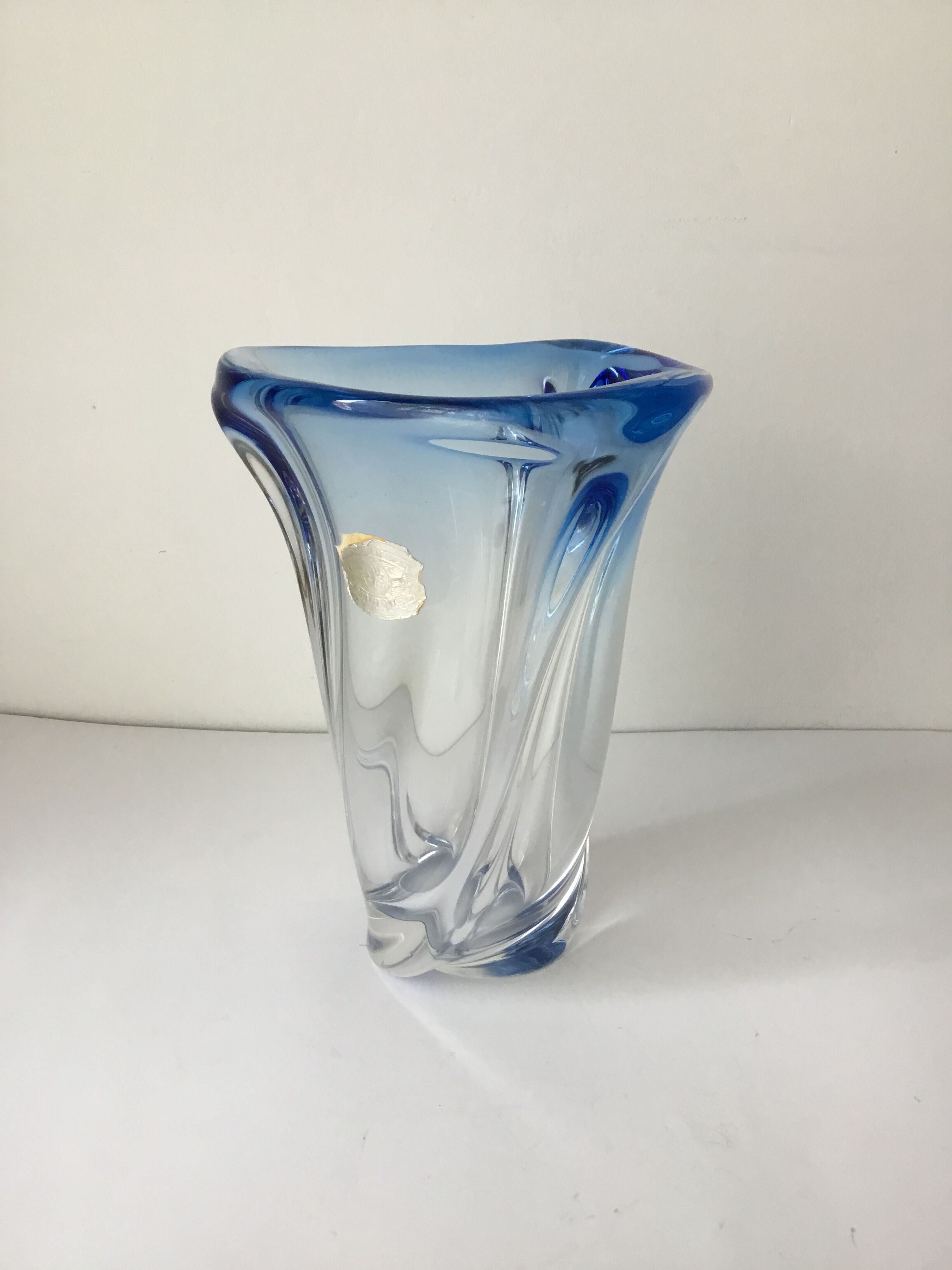 Crystal vase Val St Lambert