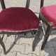 Pair of chairs Napoleon III blackened wood and seat red velvet