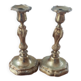 Pair of bronze candlesticks