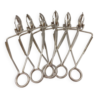 Christofle - 6 silver-plated snail tongs in very good condition