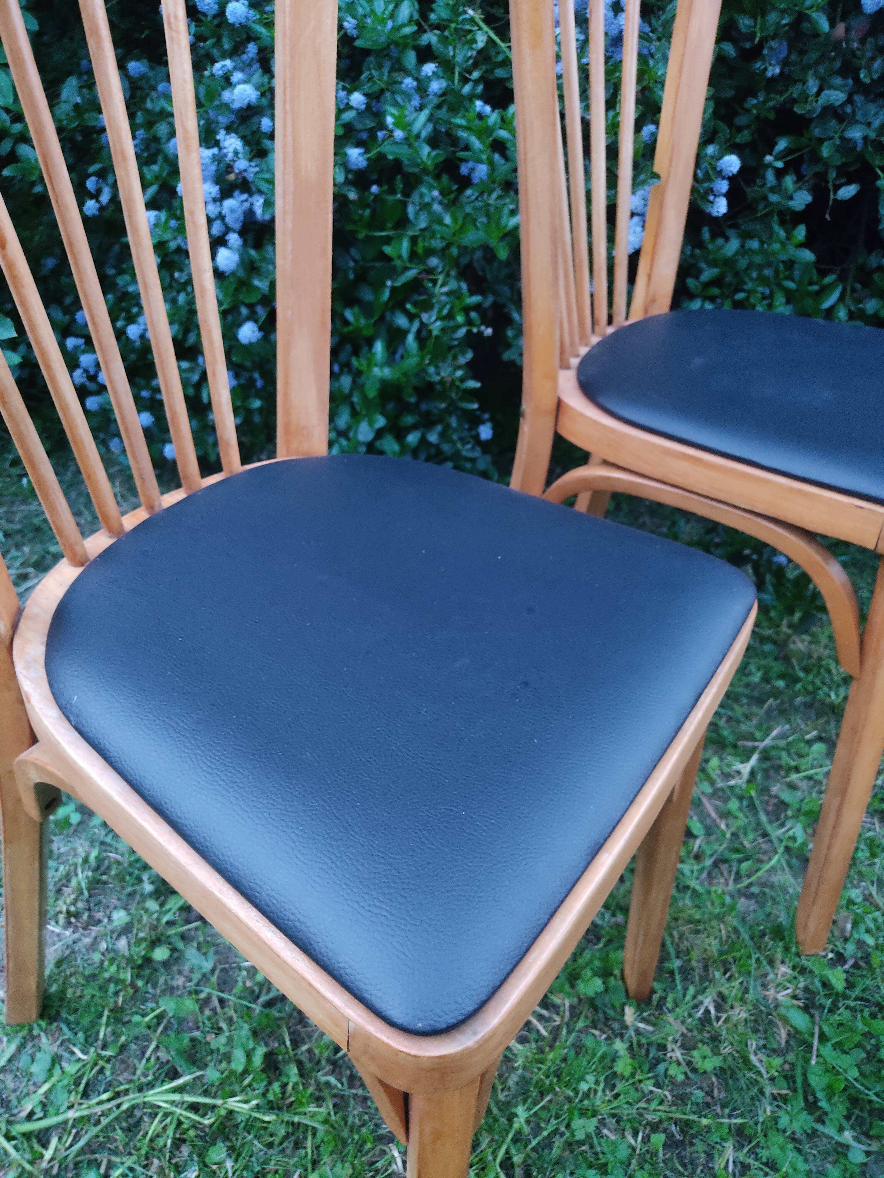Set of 3 baumann bistro chairs n°12