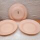 Trio assiettes creuses Digoin roses