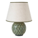 Recycled vintage lamp — ceramic art deco ball base and linen shade