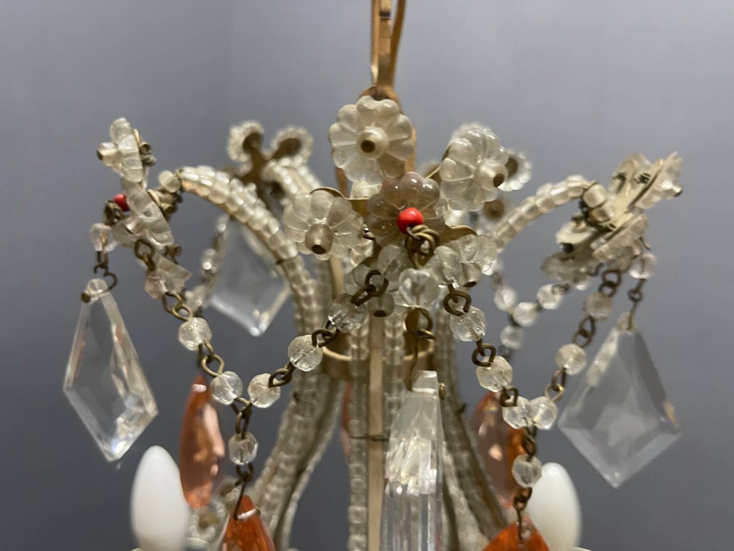 Crystal Beaded Italian Chandelier 1950/60’s