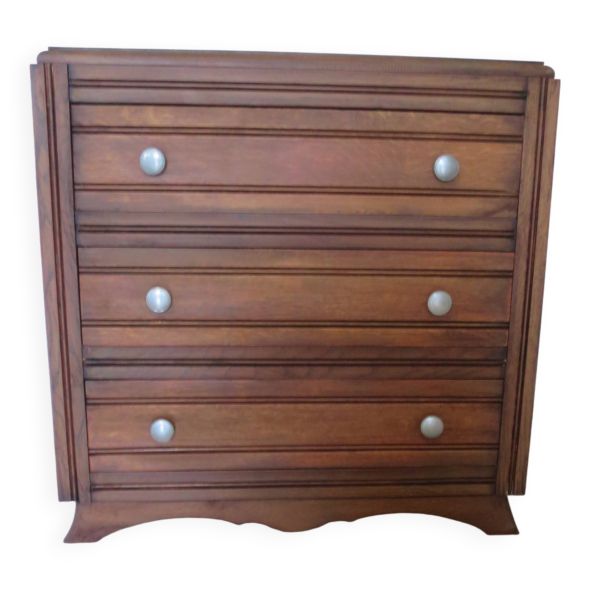 Art Deco chest of drawers - 1950s - mustache-style legs - vintage