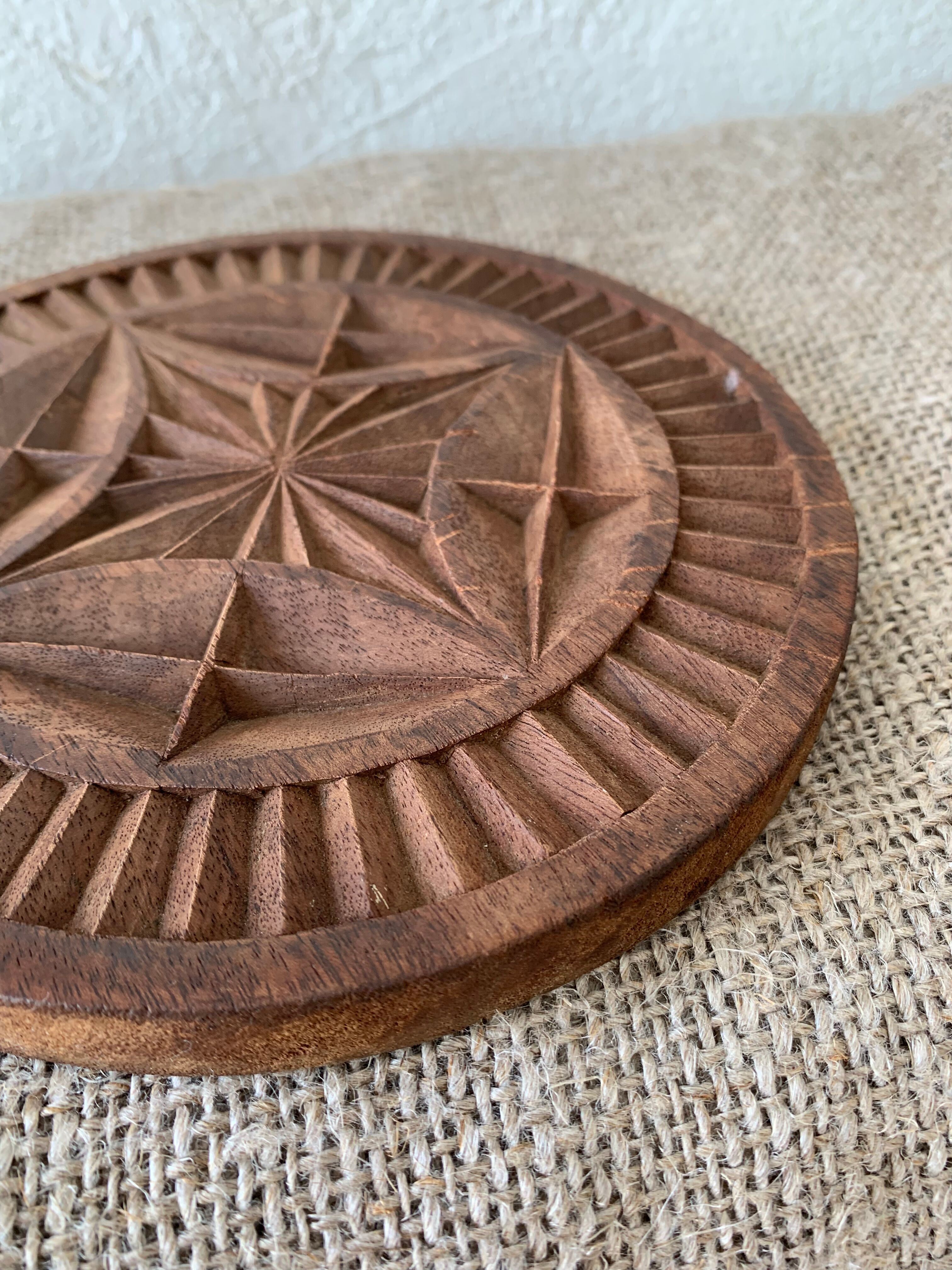 Carved wooden underside