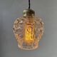 LOT OF 3 OLD VINTAGE BUBBLE GLASS HANGER LIGHTS