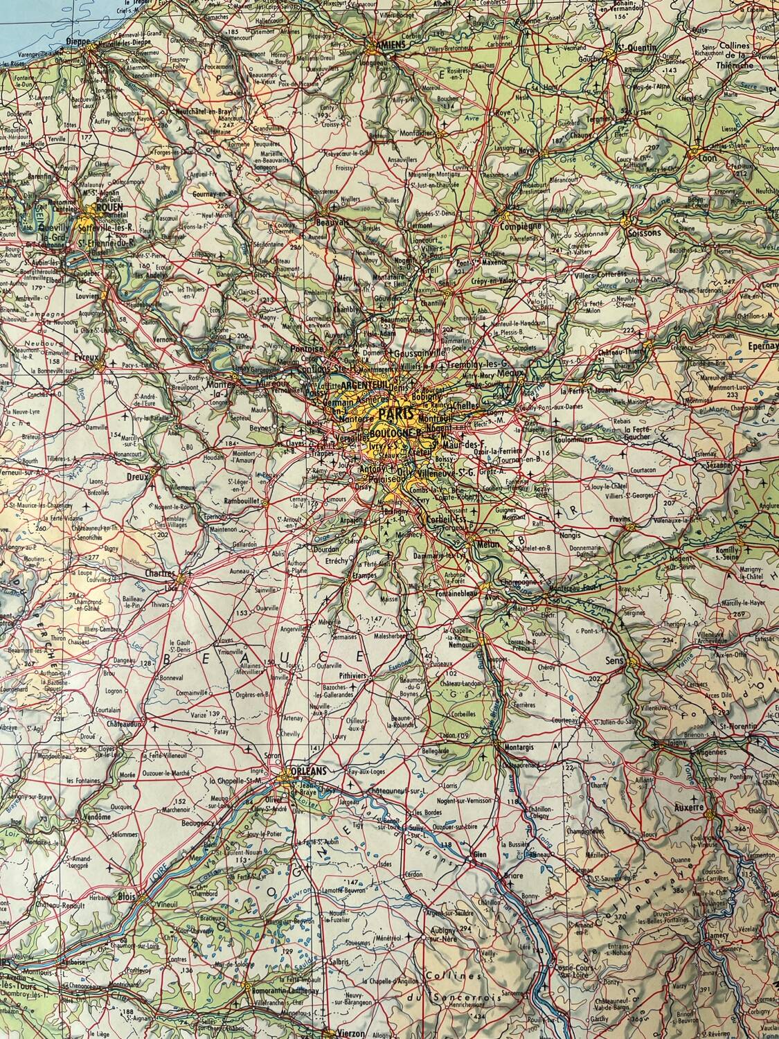 Large map of France 1981