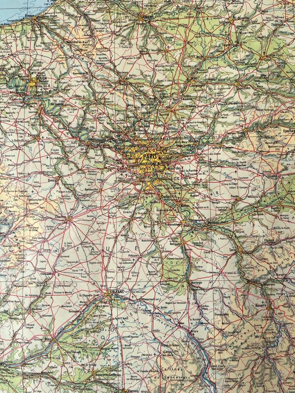 Grande carte de la France 1981