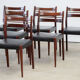 6 vintage Scandinavian rosewood chairs - 1960