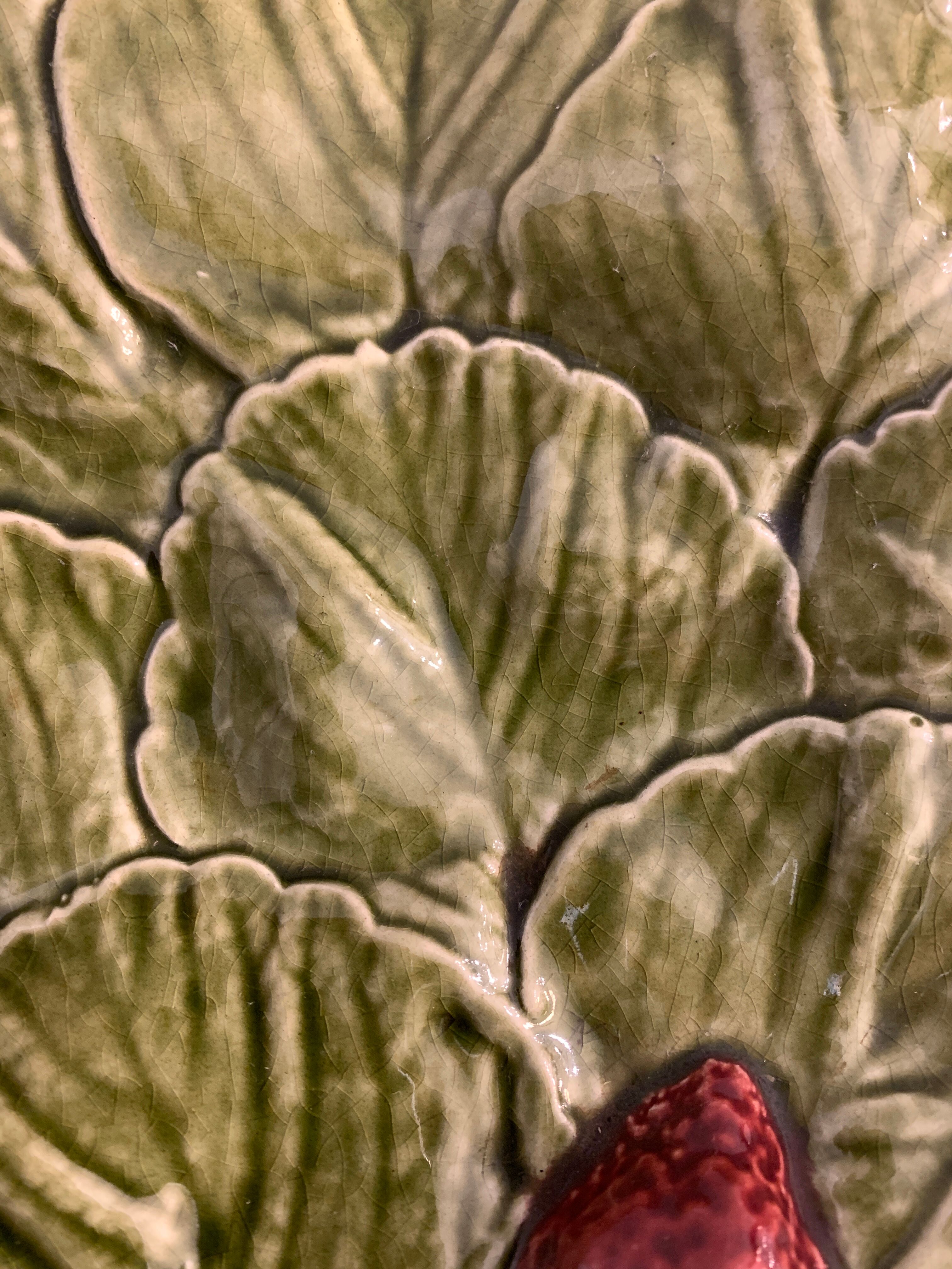 Dish strawberries ceramic slurry