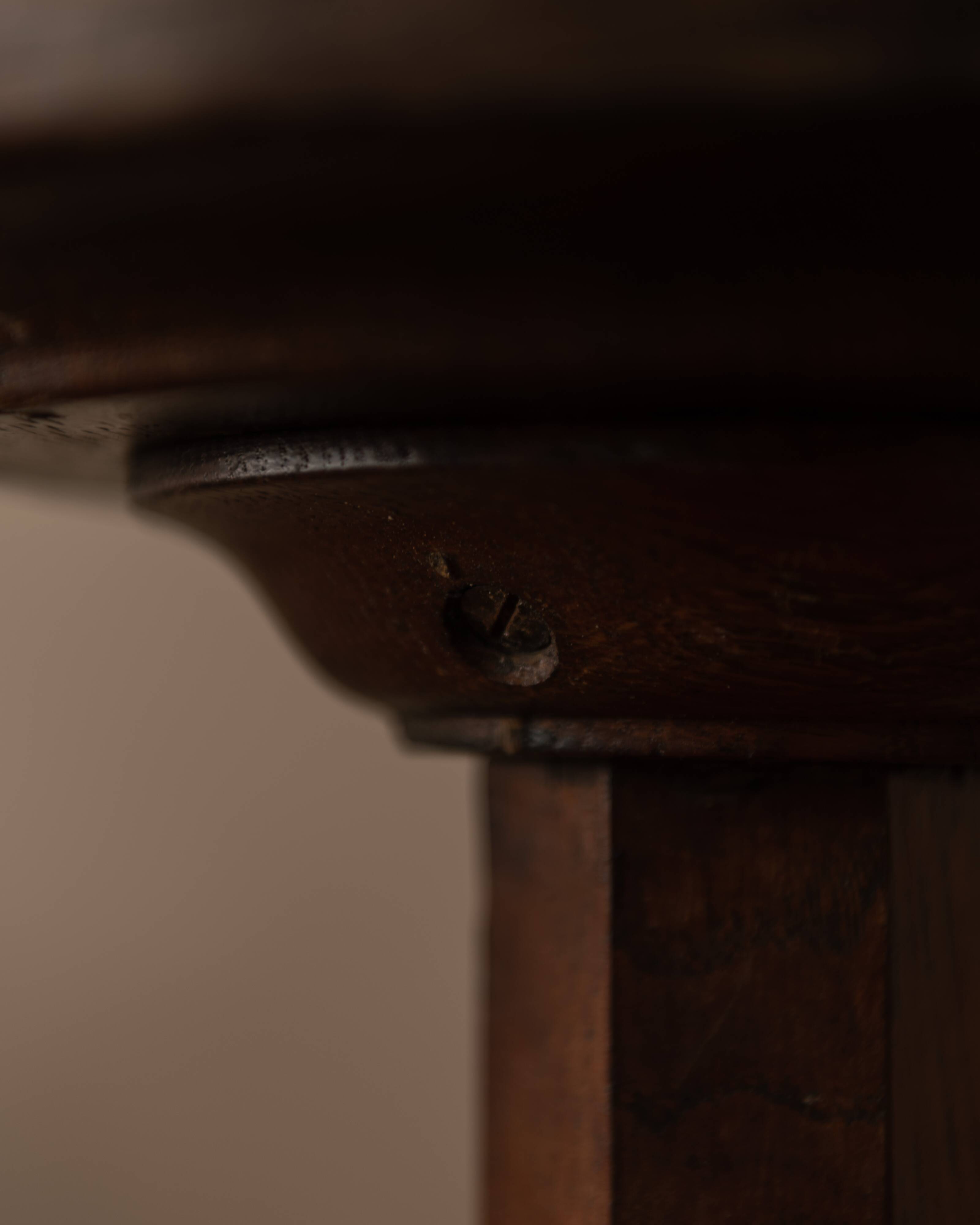 Vintage wooden pedestal plant stand