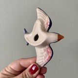 Vintage wall swallow in blue ceramic