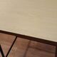 White formica and black metal feet desk