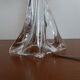Daum France 1960 crystal lamp signed and labeled - 46 cm