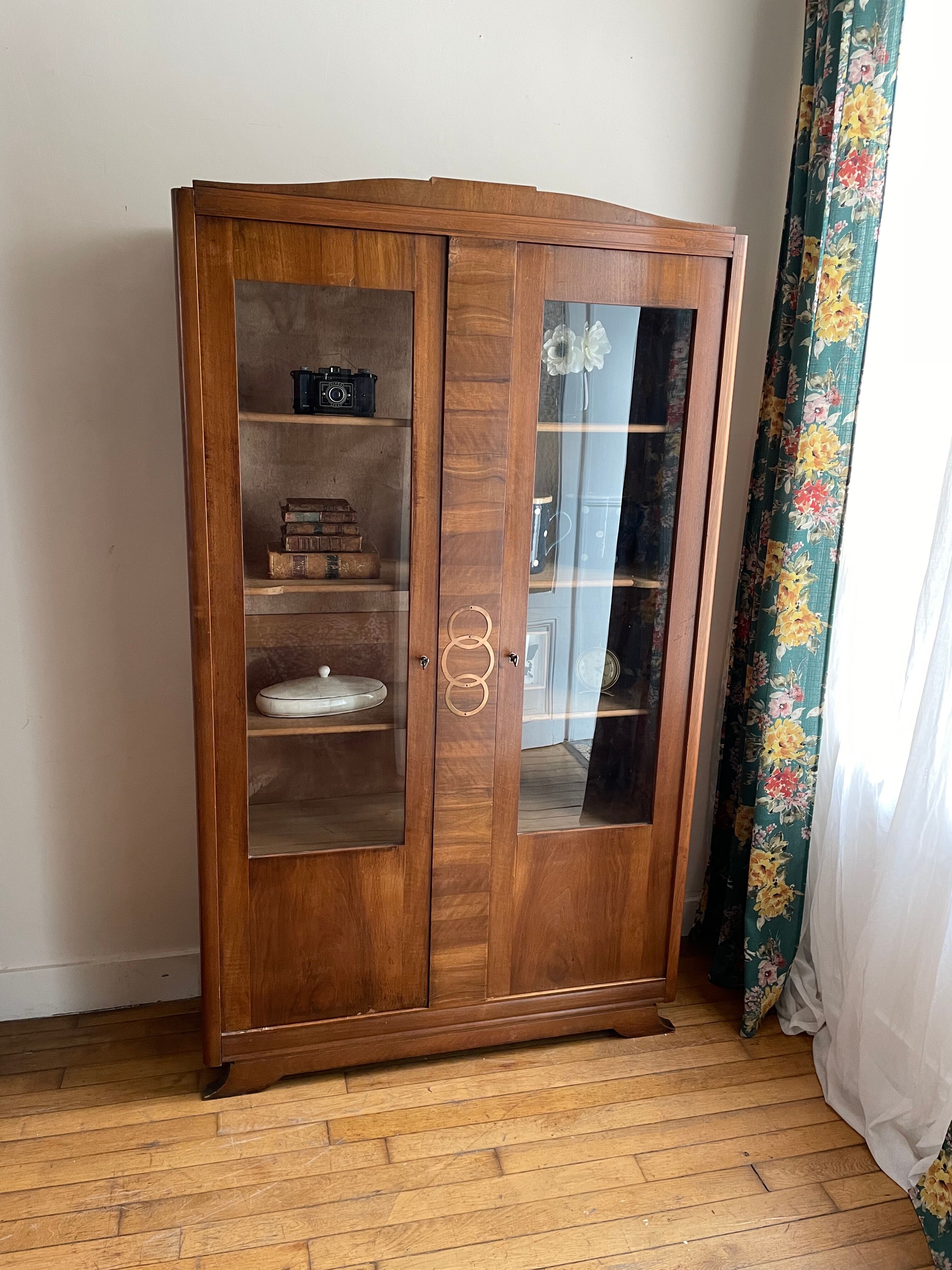 Art Deco glass cabinet