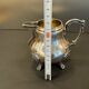 Antique silver-plated metal milk jug – Rococo style, chased decoration, early