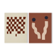 Pair of prints, checkered wall art set of two, 50x70cm