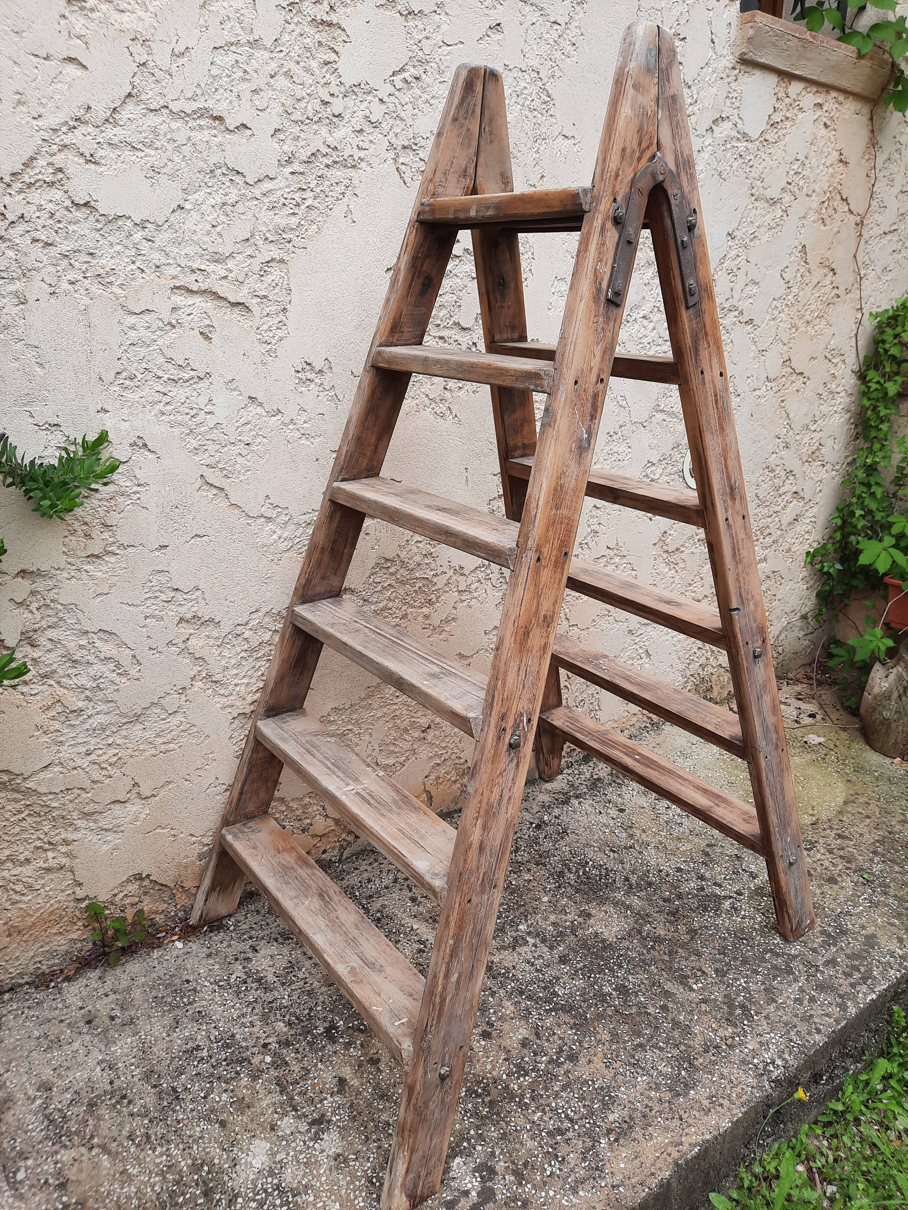 Vintage wooden stepladder