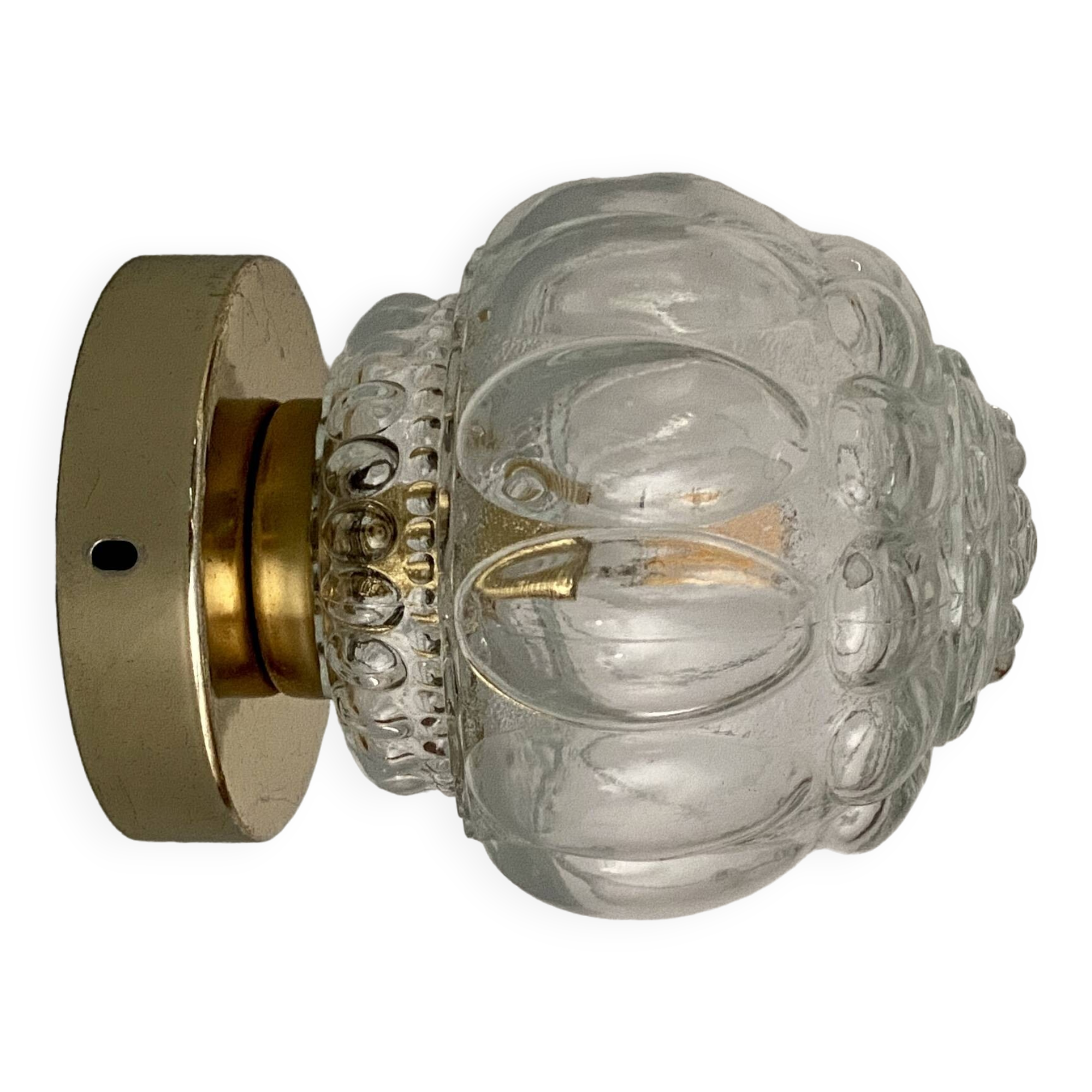 Vintage glass globe wall or ceiling light