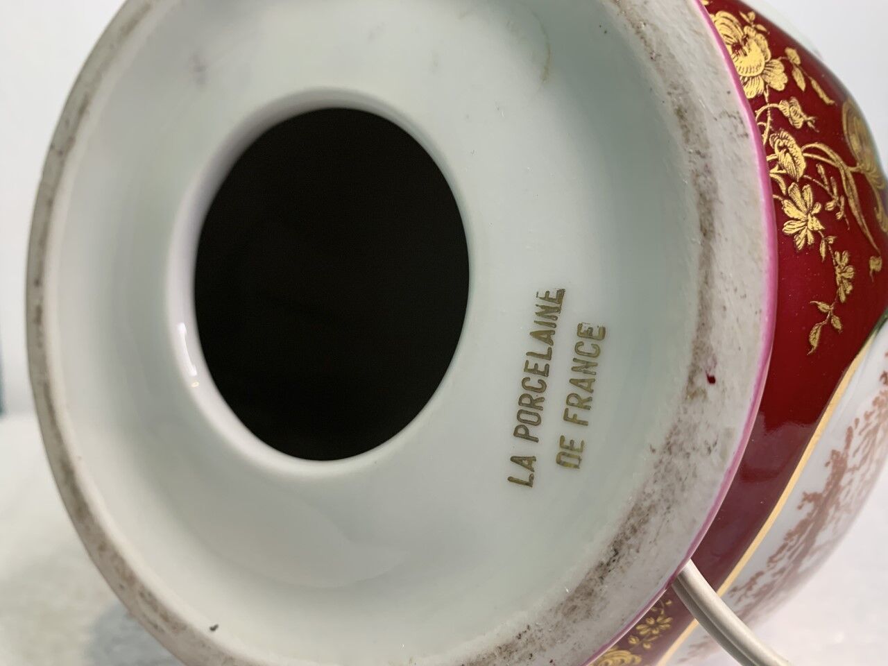 Porcelain table lamp from France Japanese decoration